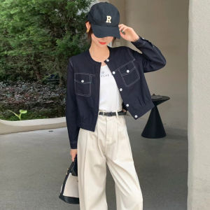 Slimming Short Coat Jacket Womens Fashionable Stylish Autumn Thin Simple Breathable Ladies Top Small Size Trendy Knitwear