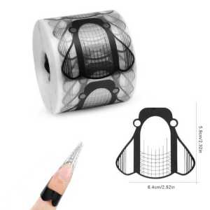 100 Pieces Black Fly Shaped Solid Nail Extension Mold Nail Polishing Pad For Nail Construction Gel Nail Mold