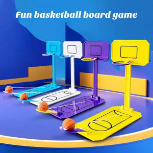 1pc Children Interactive Educational Toy Creative Desktop Basketball Game Machine Mini Basketball Hoop Toy Indoor Leisure Toy