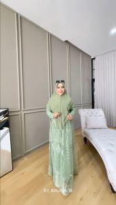 Humaira99 Gamis Syari Jumbo Brokat: Baju Muslim Mewah & Dress Hijab Muslimah Terbaru