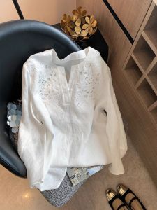 LTST | Vintage Retro White Lace Hollow Out Long Sleeve Shirt
