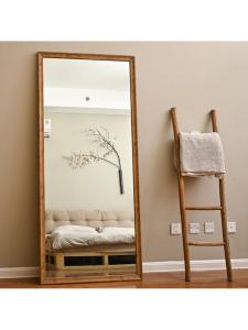 MOLORE | Full Body Dressing Mirror With Stand/Wall Mount Faux Wood