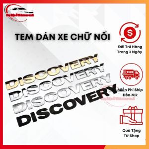 Tem Xe - Tem Dán Xe - DeCan Dán Chữ Nổi DISCOVERY - Bộ Tem Chữ Nổi 3D DISCOVERY 5 Màu Sang Trọng Trang Trí ô Tô Xe Hơi Mạ Crom
