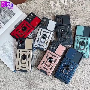 Case Xiaomi Poco F6 5G Military Slide Camera Premium Grade Ring Magnetic Armor Shockproof Kick Stand