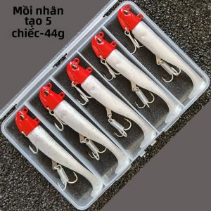 5 Mồi Câu Giả Phát Sáng 44g Cá Thu Cá Mú Cá Vược Mồi Giả Nhựa Câu Cá Biển Sông Hồ