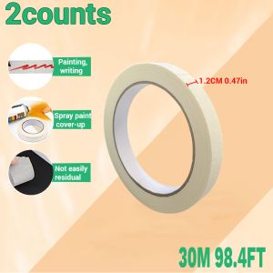 Masking Tape White Single Side Tape Adhesive Crepe Paper for Oil Painting Sketch Drawing Supplies Car Paintin