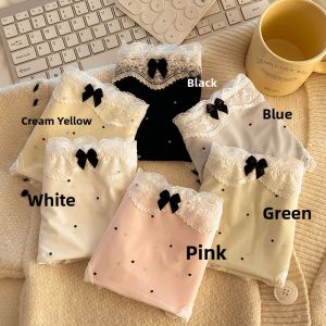 CUNXU | Antibacterial Long Crotch Lace Trimmed Ice Silk Underwear