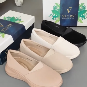 Best Seller Sepatu Slip On Wanita Import – Flat Shoes Nyaman Anti Lelah Wedges VR5507