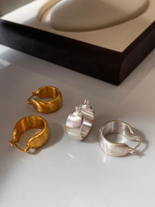 CAFFTI | Bold Vintage Gold-Silver Earrings