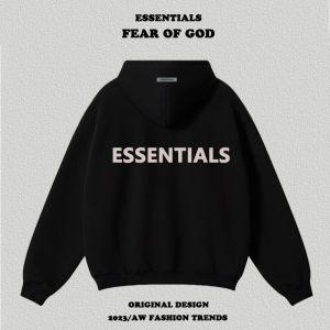 เสื้อฮู้ดแฟชั่นฤดูใบไม้ร่วงและฤดูหนาวสำหรับผู้ชาย FOG Essentials ALTINA ทรงหลวม ฮู้ดสะท้อนแสง ทรงหลวม แฟชั่นสตรีท