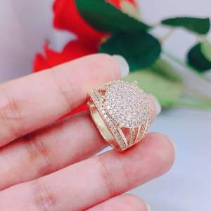 Cincin Replikaa brlian Wanita Dewasa Cocok Untuk Harian Lapis Emas 18k