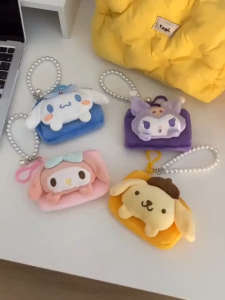 Sanrio Coin Purse Cute Cartoon Wallet Korean INS Style Mini Portable Coin Holder Hanging