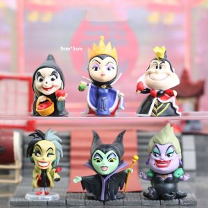 Q Version Anime Figure Queen Maleficent Evil Jasmine Rapunzel Kawaii Action Figure Collection Model Toys Kids Christmas Gift