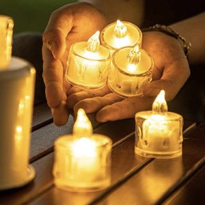 Transparent Battery Flameless Candles Halloween candles LED flameless candle birthday decoration battery powered