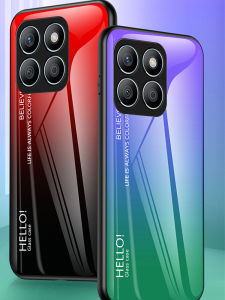 Applicable to Honor X8b Phone Case New Painted Glass Honor X8b Silicone Protective Cover Honor X8b All-Inclusive Drop-Resistant Ll-lx1 Internet Celebrity Niche Style LX3 Mens and Womens Honor X8b Shell LX2