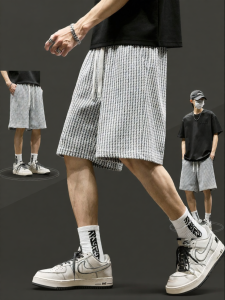 SZON | Trendy Knitted Striped Mens Shorts