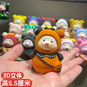 Đồ Chơi Trẻ Em DIY Trang Trí Đồ Chơi Búp Bê Bột Đá 3D Hình Gấu Đeo Vai Tranh Thêu Thủ Công Mini Khối Lượng Sáng Tạo