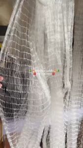 ตาข่ายกันเส้นใส ป้องกันนก ชนิดถักเส้นเดียว มีความโปร่งแสงสูง ทนแดดทนฝน สีใสเหมือนแก้วไม่แข็งกระด้าง ทนทาน ทนความร้อน