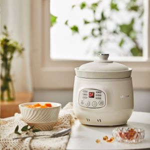 Bear Electric Stew Pot Fully automatic Soup Casserole Baby Porridge Ceramic pot Birds Nest Health Handy Tool 1L