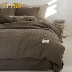 ZPPSN | Bộ Chăn Ga Gối Bằng Cotton Sần Cao Cấp