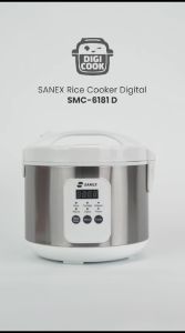 SANEX Rice Cooker - Magic Com Digital Kapasitas 1.8 Liter 6 IN 1 SMC-6181D / SMC 6181 D 1.8L
