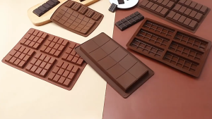 Chocolate Mould Silicone Rectangle Baking Tool 60 Grids Non Stick Bar DIY Wax Melt Biscuit Alat Membakar