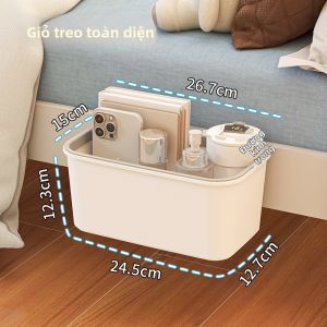 MRUN | Giỏ Lưu Trữ Treo Bên Cạnh Giường Không Cần Đục Lỗ