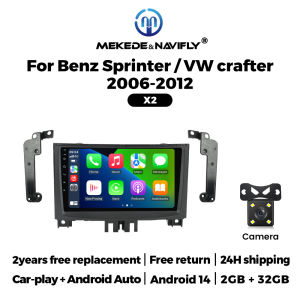 MEKEDE 2025 New Android IPS Touch Screen For Benz Sprinter VW Crafter 2006-2016 Car Radio Stereo Multimedia Wireless Carplay