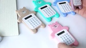 KAMJE Kalkulator Mini Lucu Aesthetic Calculator 8 Digit Tombol Karet Warna Warni KMJ102
