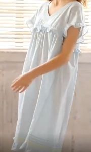 KYII summer princess cotton short sleeved Sleepwear Dress ky22245