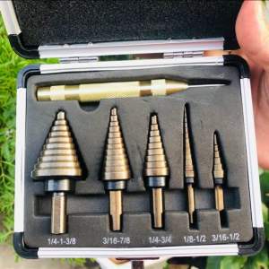 Mũi khoan tháp Nhật + 1 cây lấy dấu bền khỏe đa tầng nón bước tháp dễ sử dụng tiện lợi