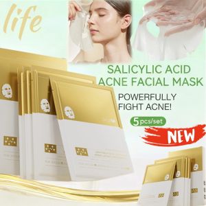 Facial Mask Acne Treatment Mask Salicylic Acid Acne Clearing Oil Control Deep Moisturizing Minimize Pores Breathable Cloth