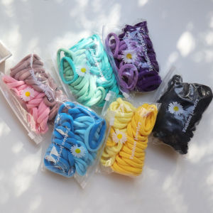 50 Pack Color Towel Ring Basic All-Matching Elastic Hair Ring Young Adult Gradient Color Seamless Hair Rope Practical Hair Accessories