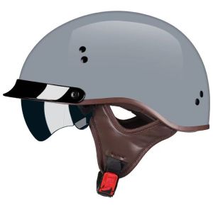 DOT Vintage Style Half Helmet UV Protection Dark PC Lens Breathable Removable Padding EPS Liner
