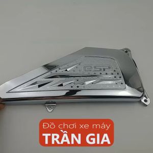 Ốp bầu gió xe Lead 125 năm 2017-2018-2019-2020-2021 chụp pô e lọc gió inox crom - phụ kiện trang trí đồ kiểng Honda Lít