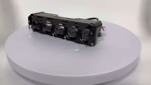 MOFOX P5 Laser Gun 80W Motorcycle Mini Driving Light Dual Color High/Low Beam 5 Lens Waterproof Super Bright Spotlight For Motorcycle