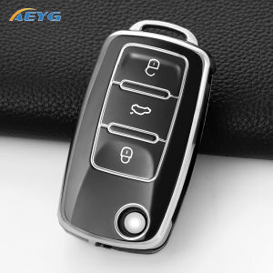 For VW Bora Polo Tiguan Jetta Passat B5 B6 B7 Golf Beetle for Skoda Octavia TPU Car Key Case Full Cover Shell For Volkswagen