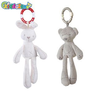 KiddoZone Baby Rattle Crystal Soft Plush Accompanying Doll Soothing Mood Wind Bell Newborn Stroller Bed Pendant Plush Hand Bell Toy Gift for 0-3 Year Boy Girl