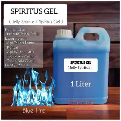 SPIRITUS GEL 1LITER - 5LITER / JELLY SPIRITUS 1LITER - 5LITER / SPIRITUS GEL BIRU ( BAHAN KOMPOR PRASMANAN/ CAMPING
