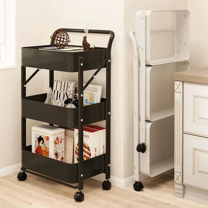 Mobile Storage Rack Trolley Multi Storey Snacks Storage Rack with