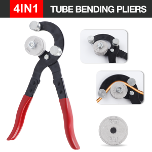 4-In-1 Tube Bending Pliers Manual Brake Lines Bender Versatile Plier For 5/16in 3/8in 3/16in 1/4in Brass Steel Aluminum Pipe
