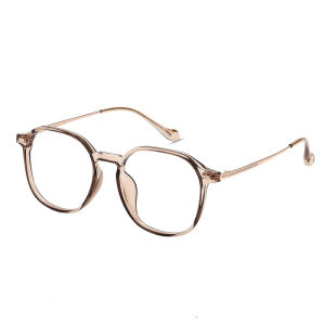 Anti-Blue Light Large Frame Fashionable Reading Glasses for Women Super Lightweight Stylish White And Youthful Cold Tea Colored