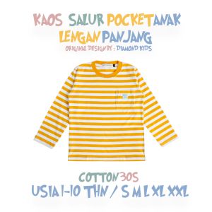 kaos salur stripe garis lengan tangan panjang anak perempuan laki umur usia 2 3 4 5 6 7 8 9 hijau
