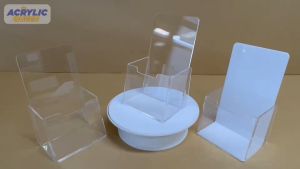 กล่อง A6 แผ่นพับ A4 3 มม มากของกล่องใส่ กล่องอะคริลิคใส / ขาวหนา 3 มม ตั้งโต๊ะสวยงามแข็งแรง ราคาถูกที่สุด การติดตามความชำนาญ