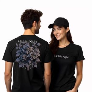 Baju Distro Kaos Atasan ROSE BLACK Bahan 24s tebal nyaman