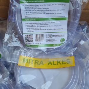 Selang Oksigen Dewasa - Anak - Bayi OneHealth. Nasal Oxygen Cannula Adult - Child - Infant One Health. Nasal Canula O2 / Kanul Ogxygen OH.