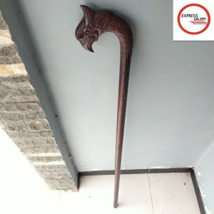 tongkat jalan kayu galih asem ukir burung garuda C22