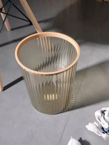 Transparent Garbage Can Garbage Bin Dustbin Trash Can Rubbish Bin Basket Without Cover Tong Sampah Bakul Sampah