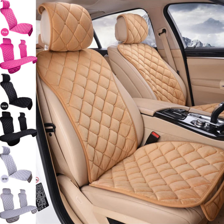 Plush Car Seat Cover Set Universal Pink Seat Cushion Auto Seat