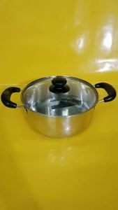 Nồi inox nội địa Nhật size 22cm cao 10cm (mã 169) dùng được bếp từ_Hàng nội địa Nhật đã qua sử dụng